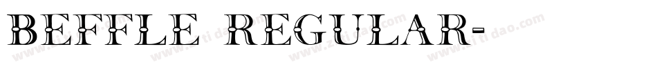 Beffle Regular字体转换